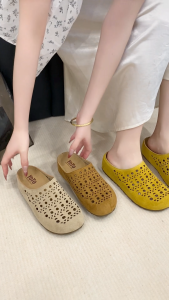 YOTO Womens 2025 Perforated Birken-Style Mules Loafers Platform Outdoor Slides Closed-Toe Ventilated Clogs For Women