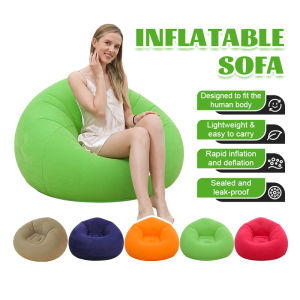 Inflatable Flocking Air Chair Lazy Sofa Living Room Decoration Malas Angin Kerusi Berbondong Kembung Ruang Tamu 充气植绒沙发