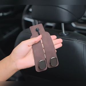 2PCS ตะขอรถหนังนิ่มอเนกประสงค์ ตะขอหัวรถยนต์ ตะขอที่นั่ง ตะขอที่นั่งด้านหลั อุปกรณ์อะไหล่ภายในอัตโนมัติสากล