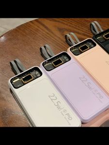 100% power bank 800000mah original Fast charging powerbank With built in cord portable Multi-device charger for Apple