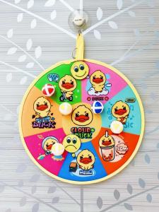 Childrens Toy Duckling Throwing Sticky Ball Dart Board Magic Tape Target for 1 to 2 Years Old Kids Outdoor Sports Leisure