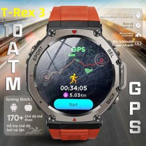 Đồng Hồ Thông Minh Quân Sự T-Rex 3 Bản Gốc Dành Cho Nam Chống Nước 10ATM Màn Hình AMOLED GNSS Băng Tần Kép 170+ Chế Độ Thể Thao Chức Năng Gọi HD