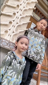 Batik Anak Perempuan Lengan Panjang Blus Batik Aanak Usia 2-15 Tahun SD-SMP