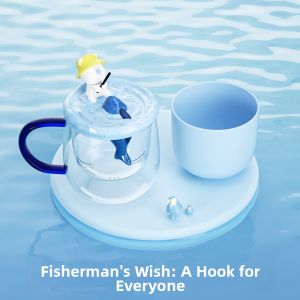 Rhino.life | Tea Water Separation Glass Mug Transparent Female