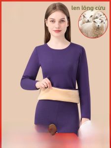 Đồ ngủ nữ MiiOW giữ nhiệt dày lót lông cừu không xù lông