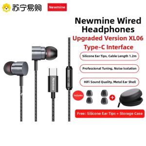 Newman In-Ear Digital Chip Type-C Wired Mobile Phone Headphones Music Noise Reduction High Sound Quality Microphone 310