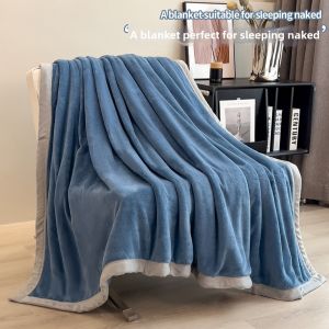 BEIPIN | Double Sided Milk Velvet Blanket Winter Thickened