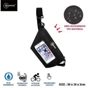 LAZ023) Japan Design SNIPER 100% Outdoor Waterproof Chest Bag Phone Pouch Swimming Diving