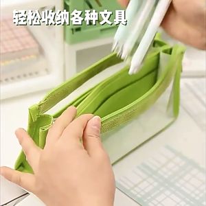 Pencil Case Multifunctional Transparent Large Pen bag Student Stationery Storage Stationery Girl Dairly Applies