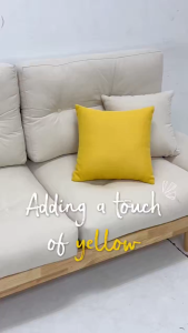 [FREE INSTALLATION] Como Home Solid Wood 3 Seater Sofa with Cushion Muji Style Free Pillows