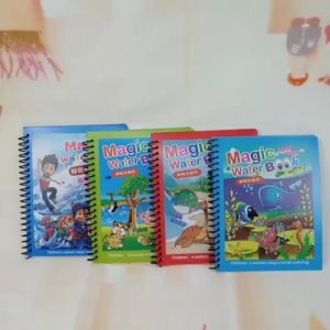 Magic Book Versi 2 magic water book invisble ink buku yang bisa di lukis pakai pensil khusus di isi   air kemudian digores gores ke gambar warna putih nanti akan muncul gambarnya setelah 10 menit   tertutup lagi berwarna putih Bayi Ajaib kreatif lukisan b