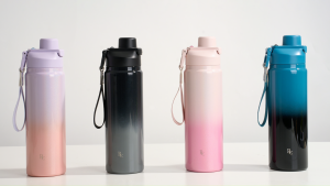 Redchef 890ml 30oz Insulated Water Bottle Double Drinking Spout with Straw Vacuum Stainless Steel Keep 24H Cold 12H Hot Leakproof BPA Free for Gym Travel School