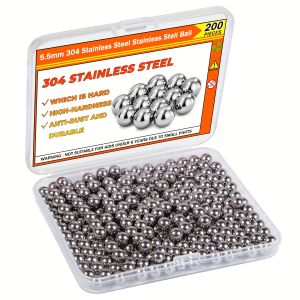 200PCS 5.5mm Stainless Steel Paint Mixing Balls - Model Paint Agitator Balls for Art Crafts & DIY (0.22")