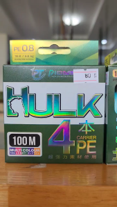 สายเอ็นตกปลา Pioneer HULK ถัก 4 ยาว 100 เมตร  x4 Multi Color Black
