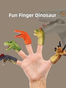 Realistic Dinosaur Hand Puppets Set