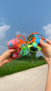 Đồ chơi bắn chong chóng vặn cót cho bé bay cực xa có chong chóng phát sáng để chơi buổi tối