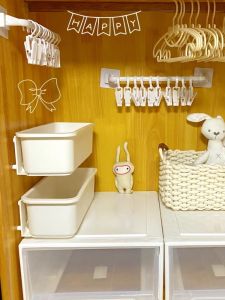 Dormitory Underwear Storage Box Wardrobe Punch-Free Panty Socks Compartmented Storage Boxes Wall-Mounted Storage Rack Wardrobe Storage