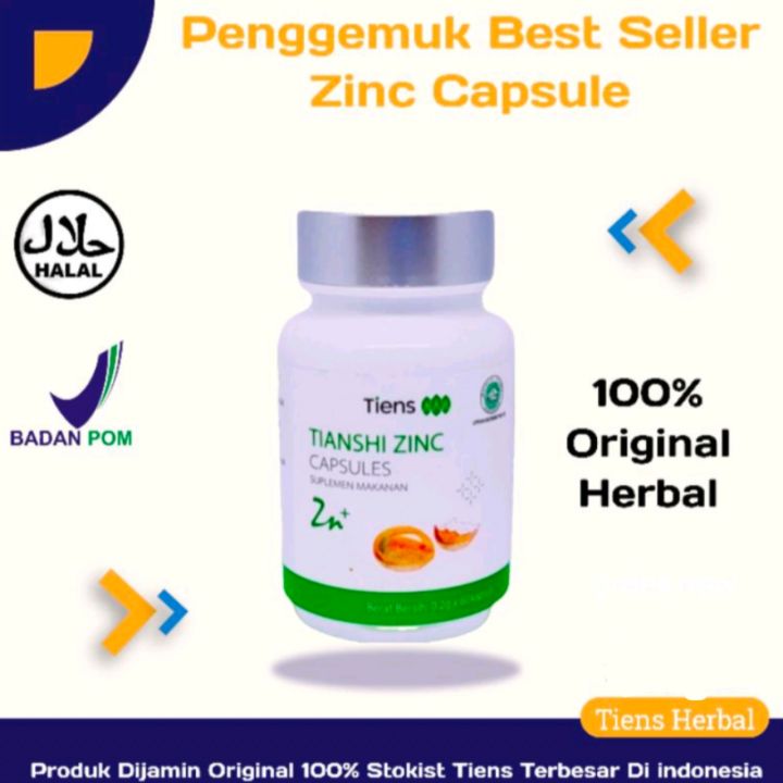 Tianshi Zinc Pil Capsules Obat Penggemuk Badan Dewasa 60 Kapsul Untuk