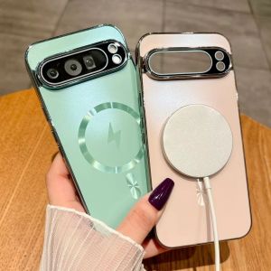 Officia AG Bright Matte Magnetic Cases For Google Pixel 10 9 8 Pro XL 10PROXL 9ProXL 9A 8A 7 7A 6 6A For Magsafe Plating Cover