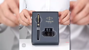 [Tàu Ngày Hôm Nay] Bút máy Parker Thép không gỉ viền vàng ngòi mảnh 9 màu sắc món quà sinh nhật