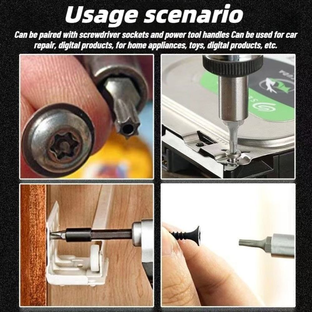 Torx Screwdriver Bit Set Tamper Proof Security Drill Bits 25mm Long ...