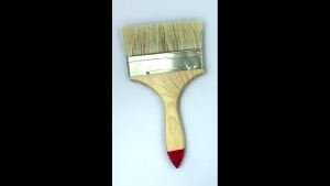 ZEO Paint Brush Bristles High Quality Decorative brush Wooden Bristle Hair Oil Acrylic Painting Flat Graffiti Brushes