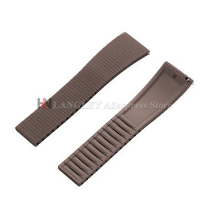 Luxury Fabric Weaving Nylon Patterns Watchband 20mm 21mm 22mm FKM Rubber Watch Strap Cutting Belt for Seiko for Tissot for Omega