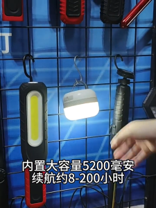 5 Color LED Camping Light 4000mAh Type-C Rechargeable Lantern 3 Level Dimmable Spotlight Magnetic Hook Tent Lamp Waterproof Emergency Light