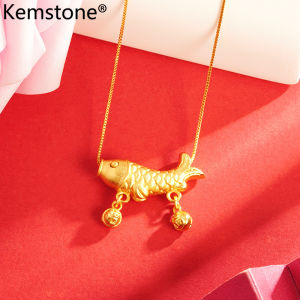 Kemstone มีส่วนเกินปีหลังจากปีปลาจี้สร้อยคอสำหรับผู้หญิงเครื่องประดับชุบทองสร้อยคอ