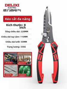 DELIXI Electric | Kìm Cắt Dây Thép Không Gỉ Ép Bóc Dây Sắt