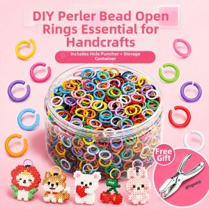 YUGUANG | DIY Keychain Pendant Accessories Colored Open Ring Bead Chain Hanging Rope