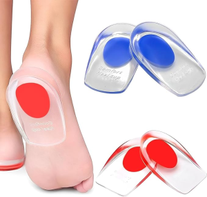 PVD 1Pair Gel Heel Cup for Plantar Fasciitis Heel Pain Bone Spur Pain and Achilles Tendon Treatment Foot Comfort Support Protector for Men and Women