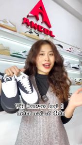 {Siêu cuối tháng} Giày sneaker thời trang Ancol Heron Stone cho Nam Nữ Size 36-43Vải xéo canvas loại 1 đế cao su Đế Bằng êm chân thoáng khí.