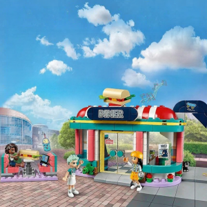 LELE BROTHER | Educational Kids Building Block Toy City Center Restaurant Set