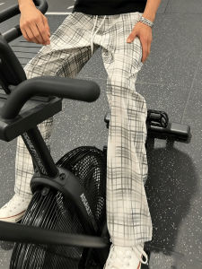 LIUBU | Retro Checkered Slim Fit Summer Breathable Trousers