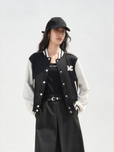 MO&Co. | Retro Design Light Punk Style Baseball Jacket