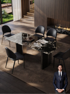 New Luxury High-End Natural Marble Dining Table