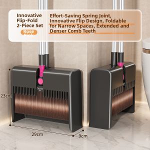 DUTE | Foldable Broom and Dustpan Set