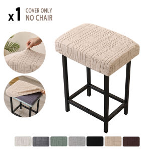 1/2pcs Square Bar Stool Covers Elastic Chair Cover Anti-Dirty Counter Saddle Barstool Seat Slipcovers for Home Cafe Dining Room