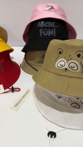 topi bucket anak kakrakter rakun topi ember anak laki-laki perempuan lucu topi model terbaru umur 1-7 tahun