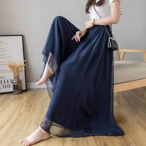 Jumpsuit Women Dress Long Pants with Skirt 2022 Nwe Plus Size 5XL High Waist Loose Casual Wide-leg Culottes Fashion Double Layer Skirt