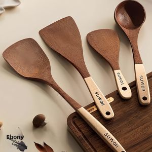 MIVOFIVO | Heat-Resistant Non-Stick Wooden Shovel