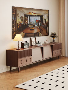 Retro Style Solid Wood TV Cabinet