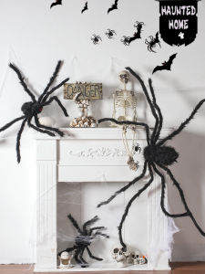 Halloween Decoration Triangle Spider Web Bionic Toy Horror Scene Shooting Layout Supplies Hanging Background Outdoor