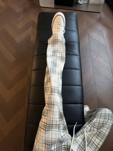 ZHUOCAN | Summer Light Loose Fit White Check Pants