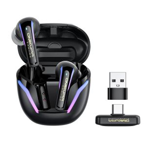 ONIKUMA T27 หูฟังไร้สาย 2.4GHz DUAL MODE หูฟัง Latency ต่ําชุดหูฟังสําหรับเล่นเกมพร้อมกล่องชาร์จ Touch Control ชุดหูฟัง RGB