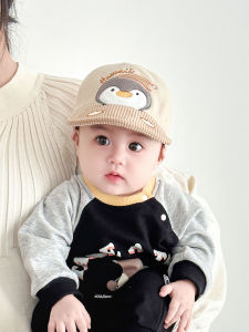Adorable Penguin Baby Hat Soft Brim Baseball Cap Windproof Duckbill Cap for Boys And Girls Autumn Winter Infant Headwear