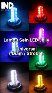 Lampu Variasi LED Jelly 6 Titik LED T10-T 10 Diam-Strobo-Kedap-Kedip Sein-Sen-Ritting-Riting-Speedometer-Senja-Kilometer Hijau-Ungu-Kuning-Putih-Biru-Merah-Ice Bluev
