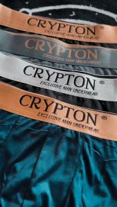 1 Pcs Boxer Crypton Pria Remaja Dan Dewasa Karet Pinggang Gold Silver Series Celana Boxer Pria dewasa/sempak terbaru Bahan Katun Premium