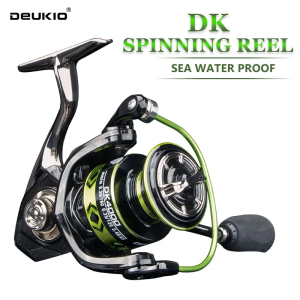 DEUKIO 2026 Sea Fishing Spinning Reel 5.2:1 Gear Ratio 12kg Max Drag Power All Metal Carp Reel for Saltwater Freshwater Fishing